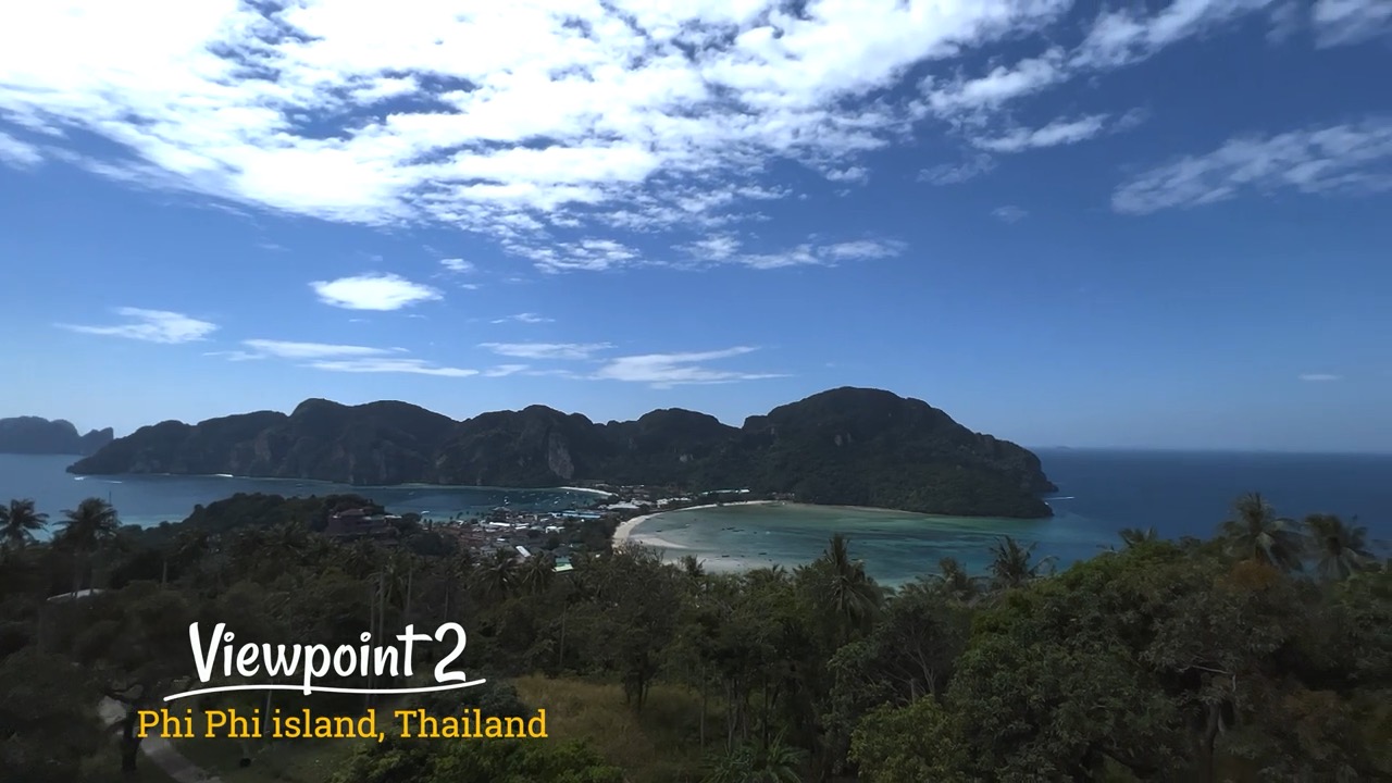 Vue depuis le viewpoint 2 sur l'isthme et la baie de Tonsai